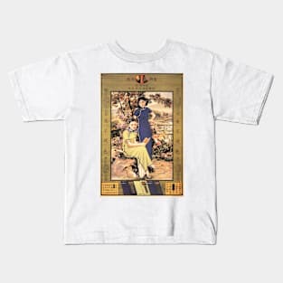 Chinese Ladies in Qipao Vintage Woman Pin Up Style Advertisement Kids T-Shirt